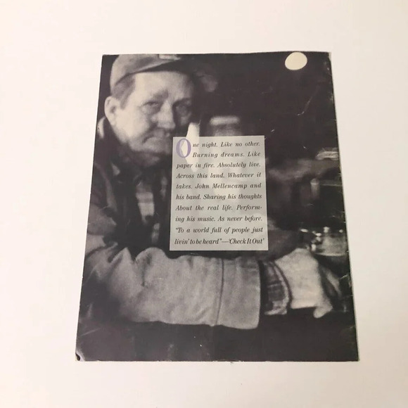 1988  John Cougar Mellencamp Lonesome Jubilee Tour Book Program - Picture 16 of 16